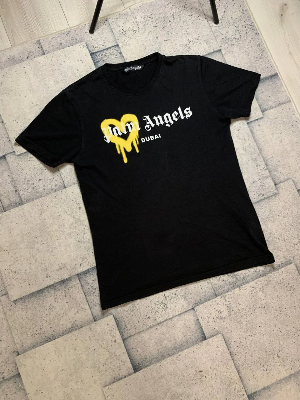 Футболка Palm Angels Black Heart Dubai XL (EU M) Чорна