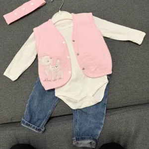 Дитячий одяг Silini Style 74 см (6-9 міс): боді, лонгслів, джинси, жилетка