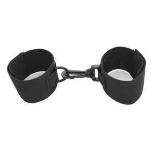 Мягкие наручники на липучках черные для BDSM
