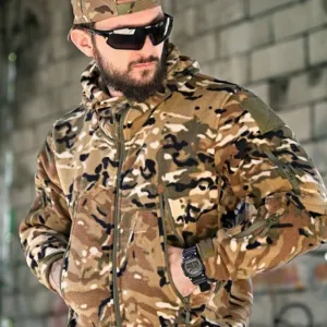 Тактична флісова кофта з капюшоном