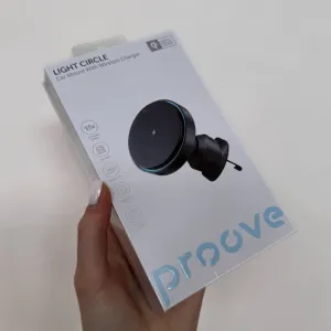 Автомобильный держатель Proove Light Circle 15W с беспроводной зарядкой