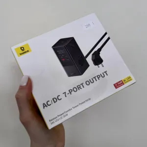 Мережевий фільтр Baseus PowerCombo Tower PowerStrip 3AC+2U+2C 35W