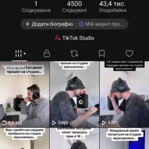 TikTok аккаунт LegMC_oficall