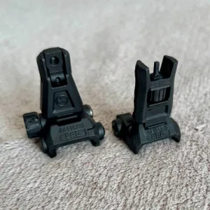 Мушка та цілик Magpul MBUS Pro складні, чорні, для планки Picatinny