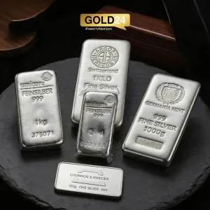 Серебряные слитки Germania Mint, Umicore, Choinacki & Kwecien