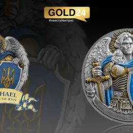 Срібна монета "Архангел Михаїл" 31,1г 999 проби, Ніуе