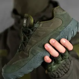 Тактичні кросівки Esdy АК Tactical олива/койот натуральна шкіра