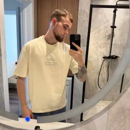 Футболка Stone Island бежевая мужская