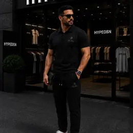 Комплект мужской спортивный (поло и штаны) Cotton Premium
