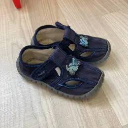 Детские тапочки для садика, синие, стелька 16 см