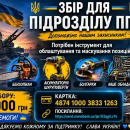 Збір для підрозділу ППО: Бензопили, шуруповерти, болгарки та інше обладнання