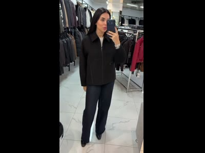 Укороченное пальто oversize из кашемира и шерсти