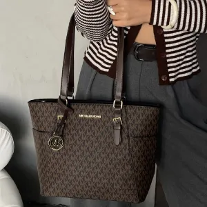 Michael Kors Charlotte Top Zip Tote Shoulder Bag чорний 20220-1