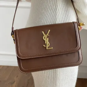 Сумка Saint Laurent Solferino еко-шкіра чорний/коричневий/білий