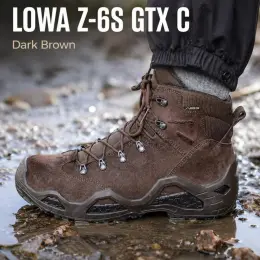 LOWA Z-6S GTX C Dark Brown мужские ботинки 42.5 EUR
