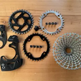 Sram зірочка + MRP заспокоювач + Garbaruk касета + Burgtec педалі