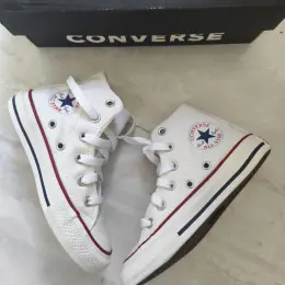 Converse All Star белые детские кеды