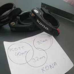 Зажимы для велосипеда Scott, Kona, MTB 32-40 мм