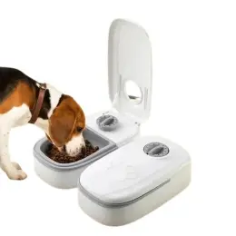 Автоматична годівниця для тварин Pets Joy, комплект 2 шт, 600 мл, з таймером
