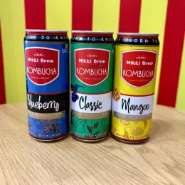 Комбуча Mikki Brew 330мл (Classic, Mangoo, Blueberry)