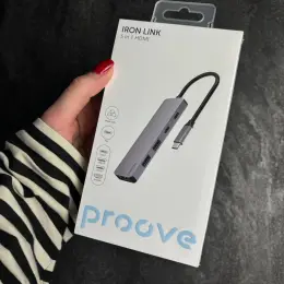 Type-C Хаб Proove Iron Link 5 in 1 (2*Type-C + 2*USB3.0 + HDMI)