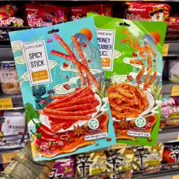 Китайські гострі снеки LakeXiXi Spicy Stick, Money Grubber Slice, Garlic Spicy Stick, Garlic Spicy Chunk