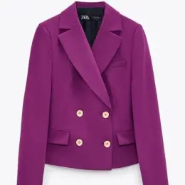 Кроп-піджак ZARA кольору фуксії EUR L / 48