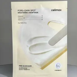 Celimax Pore + Dark Spot Brightening Cream Mask тканинна маска для освітлення тону шкіри 20г