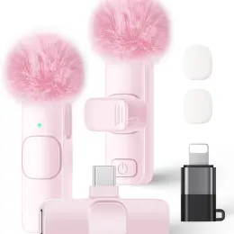 Wireless Lavalier Microphone 2 Pack Pink для iPhone, iPad, Android