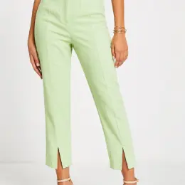 Брюки River Island лаймового кольору висока посадка UK 14 / 46-48