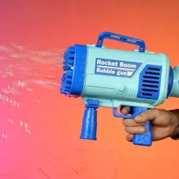 Автомат для бульбашок Rocket Boom Bubble gun з підсвічуванням, ремінцем та двома пляшечками мильної рідини