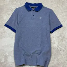 Barbour Mens Pique Polo Shirt Blue Short Sleeve