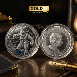 Срібна монета "Снігова людина" Острів Ніуе 62.2г Ag999