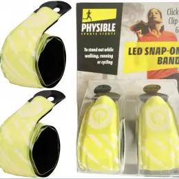 Світловідбиваюча пов'язка LED Physible на руку, 2 шт, жовта