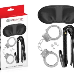 Набір BDSM-аксесуарів Fetish Tentation (маска, флоггер, наручники)