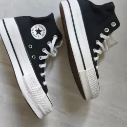 Converse черные женские кеды на платформе