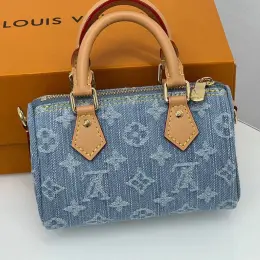Блакитна джинсова сумочка Louis Vuitton LV mini