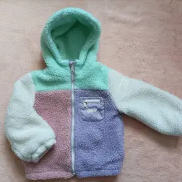 Куртка DKNY Jeans sherpa дитяча багатобарвна