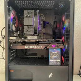 Игровой ПК Ryzen 5 5600x, RTX 3060 Ti, 32GB DDR4, 1TB SSD + Монитор Samsung Odyssey G3