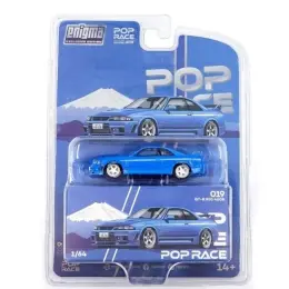 Модель автомобіля Nissan Skyline GT-R R33 NISMO 400R Champion Blue Enigma Exclusive та Mazda RX-8 RE-AMEMIYA Red Enigma Exclusive, масштаб 1:64