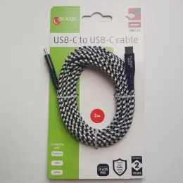 Кабель Sologic USB-C to USB-C 3м 60Вт