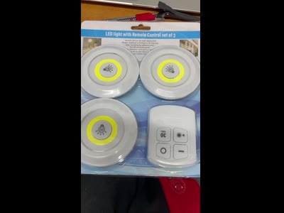 LED сенсорный ночник с пультом управления, набор 3 шт.
