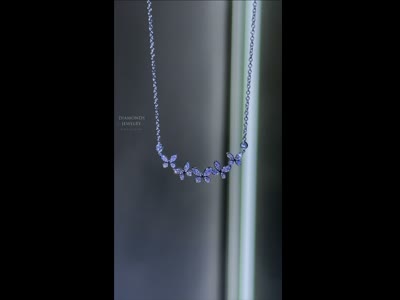 GRAFF Pavé Butterfly Diamond Petite Line Pendant 18K Gold Necklace