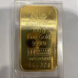 Золоті зливки Commerzbank, Credit Suisse, Argor 100г