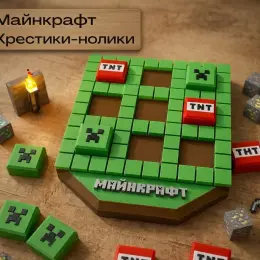 Настільна гра Хрестики-нолики "Майнкрафт"