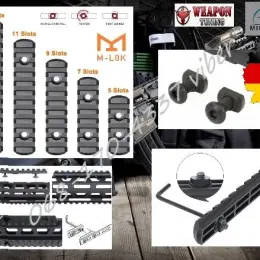 Планки Пикатинни M-LOK GS Forse (усиленная) черный-глянец
