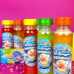 Мыльные пузыри "Пані Булька" с шиммером, ароматизированные, 100 мл, 12 шт.