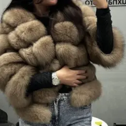 Шуба из песца под соболя