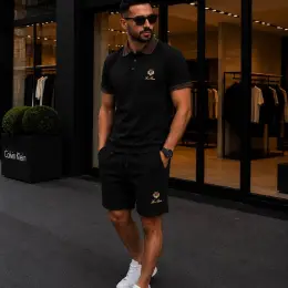 Комплект мужской: поло и шорты, хлопок, размеры S-XXL