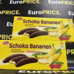 Цукерки Sir Charles Schoko Bananen (банан в шоколаді з малиновим джемом) 300г